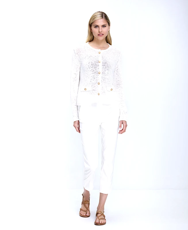 Laura Donini Γυναικείο Παντελόνι Cropped Slim Fit