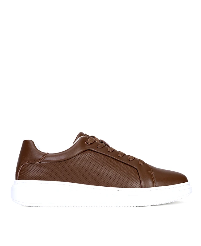 Greenstep Greenstep Ανδρικά Sneakers Δερμάτινα Με Διάτρητο Πλαϊνό