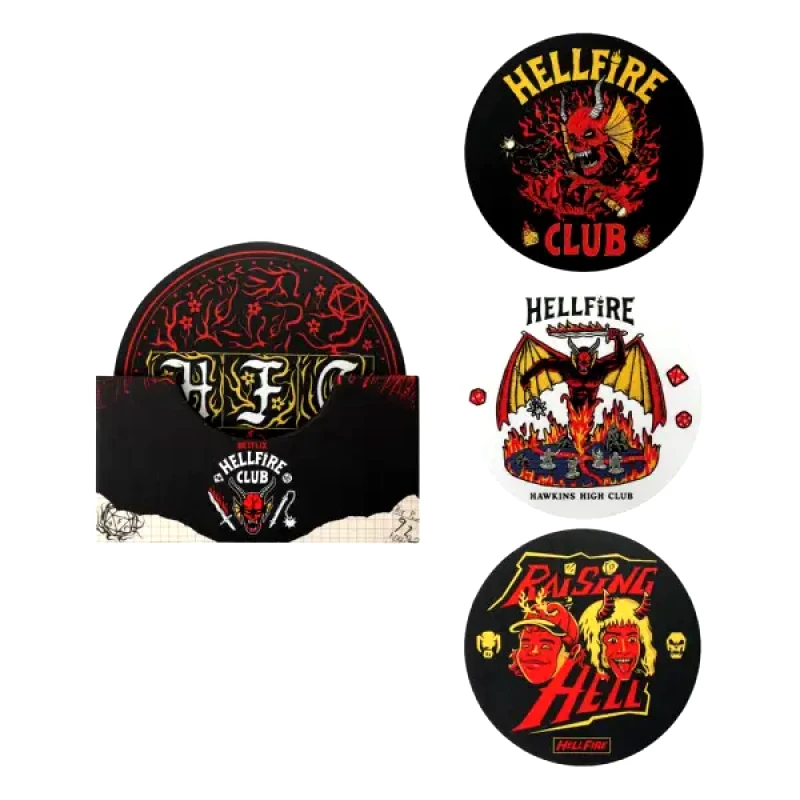 Cinereplicas Stranger Things - Coaster 4-Pack Hellfire Club