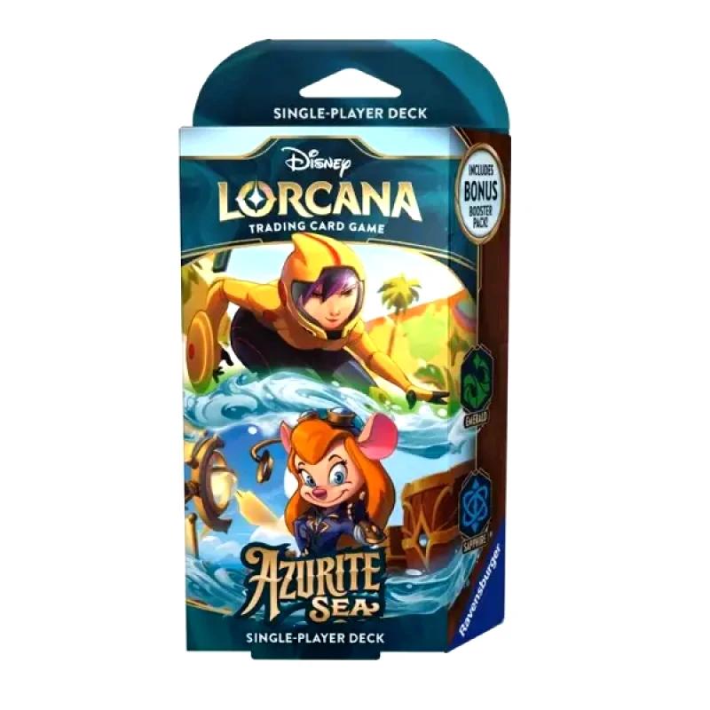 Ravensburger Disney Lorcana TCG - Azurite Sea: Starter Deck (Emerald & Sapphire)