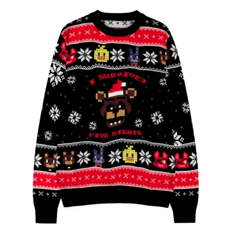 Difuzed Five Nights at Freddy's - Sweater Survived Five Nights (Christmas Jumper)