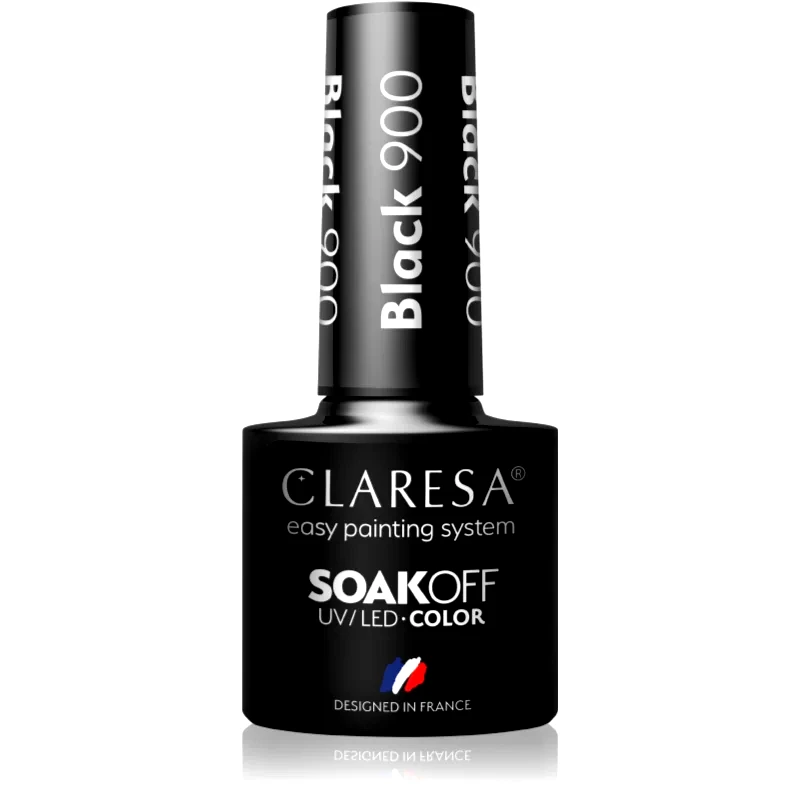 Claresa Claresa SoakOff UV/LED Color Black τζελ βερνίκι νυχιών απόχρωση 900 5 γρ