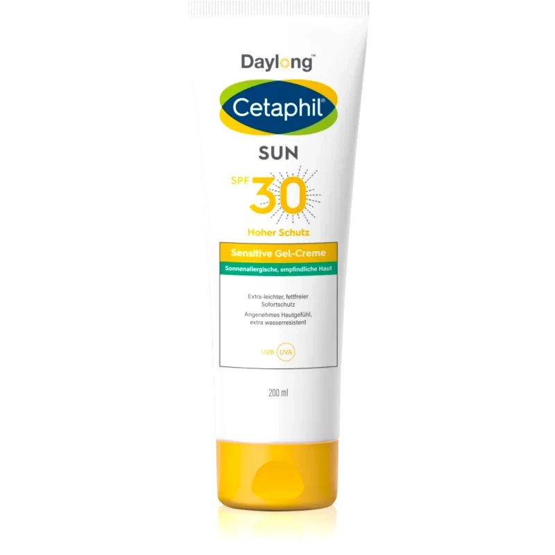 Daylong Daylong Cetaphil SUN Sensitive Gel-Creme ελαφρύ προστατευτικό τζελ-κρέμα για ευαίσθητο δέρμα SPF 30 200 ml