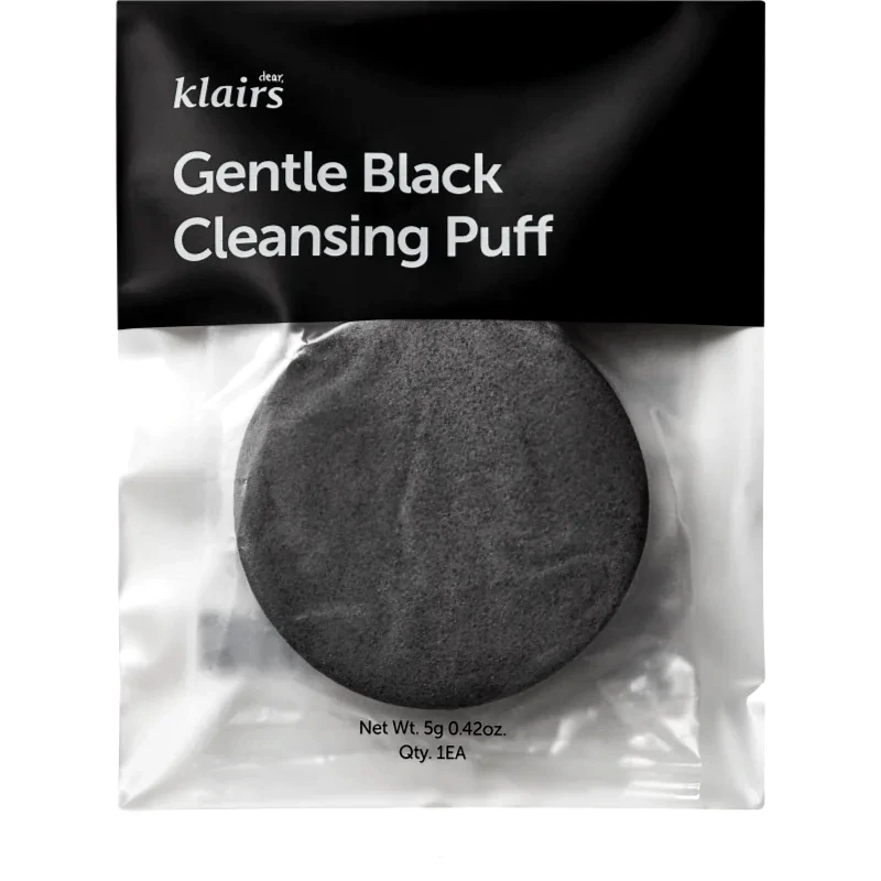 Klairs Klairs Gentle Black Cleansing Puff καθαριστικό σφουγγαράκι για το πρόσωπο 1 τμχ