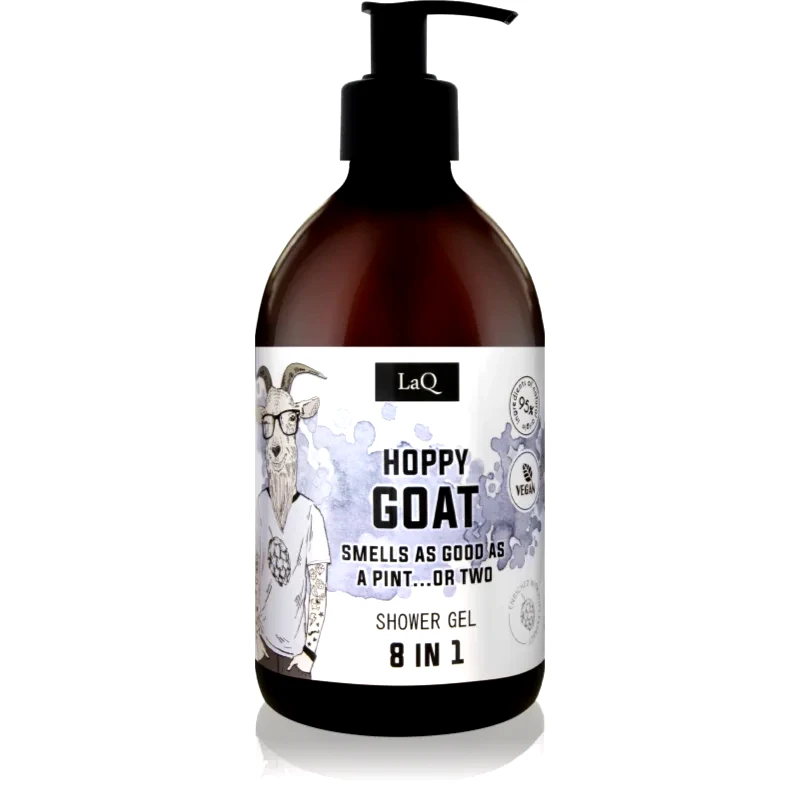 LaQ LaQ Goat From Poznaň δροσιστικό τζελ ντους 8 σε 1 με εκχύλισμα από κώνους λικίσκου 500 μλ