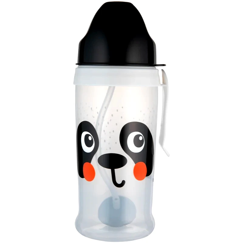 Canpol babies Canpol babies BabiesBoo Sport Cup αθλητικό μπουκάλι με καλαμάκι με βάρος Panda 350 ml