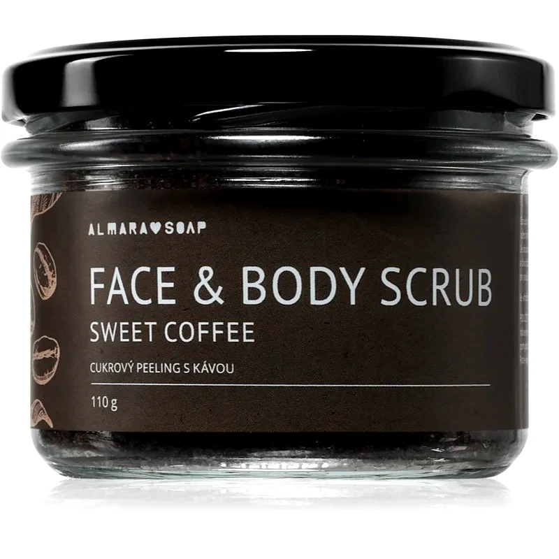 Almara Soap Almara Soap Face & Body Scrub Απολεπιστικό ζάχαρης για σώμα και πρόσωπο με άρωμα Sweet Coffee 110 γρ