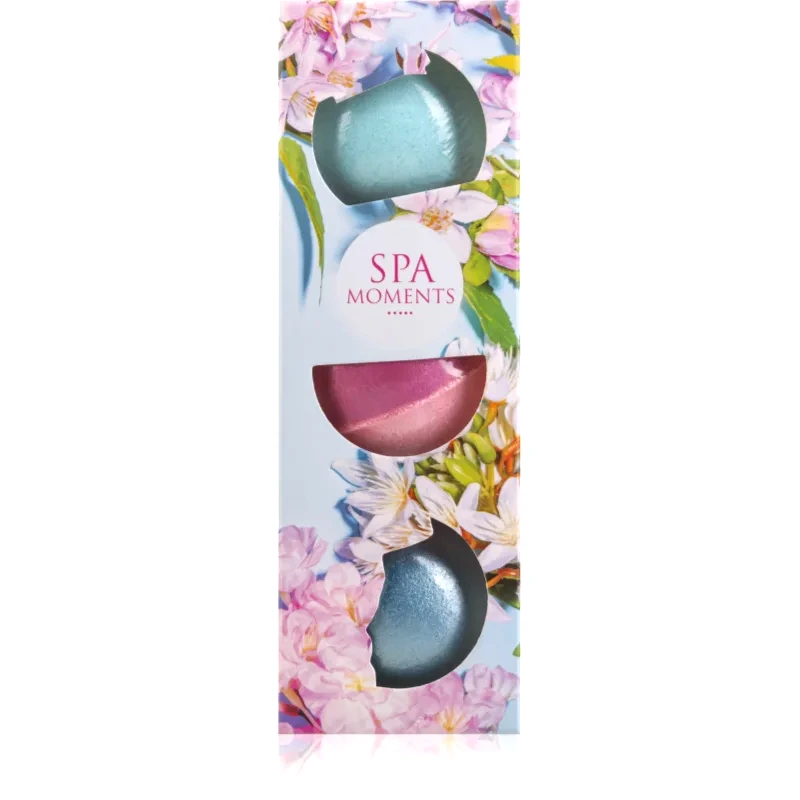 Spa Moments Spa Moments Fizzy Bath Bombs Shea Butter αφρώδεις μπάλες για το μπάνιο με βούτυρο καριτέ