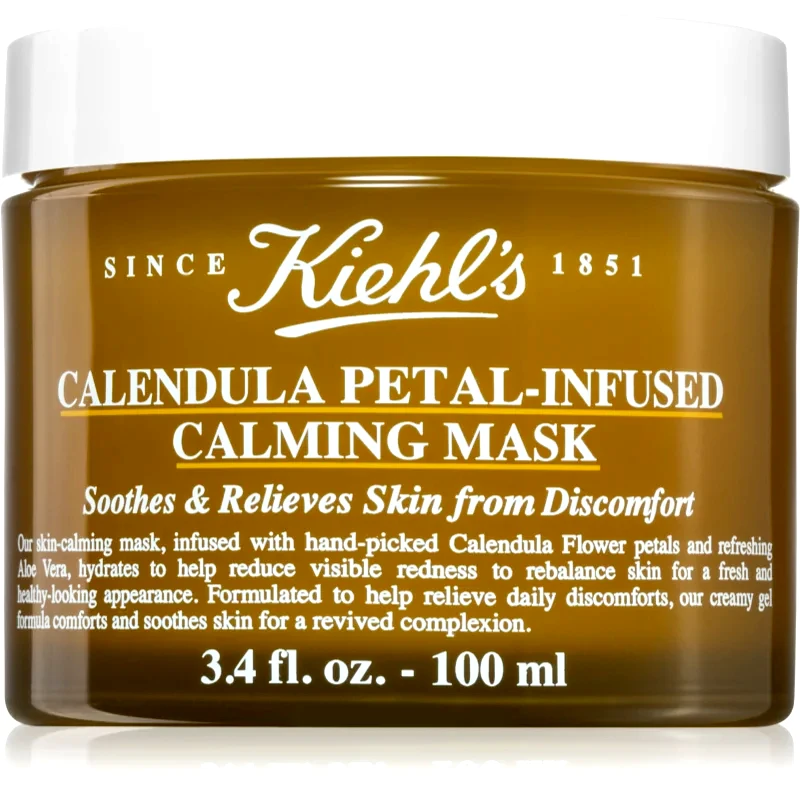 Kiehl's Kiehl's Calendula Petal-Infused Calming Mask ενυδατική μάσκα προσώπου για όλους τους τύπους επιδερμίδας 100 ml