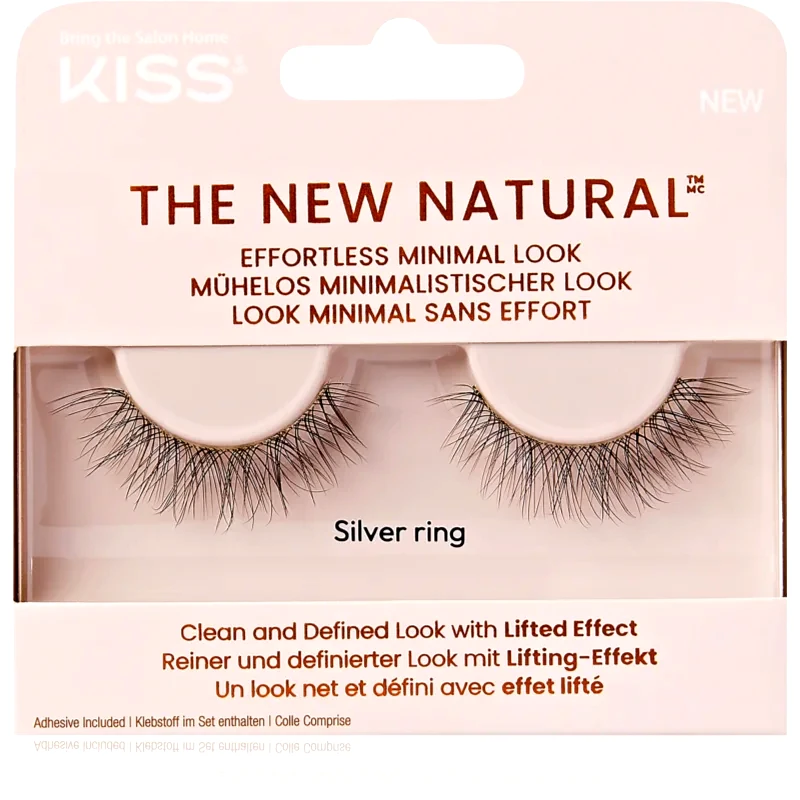 KISS KISS The New Natural Effortless Minimal Look τεχνητές βλεφαρίδες Silver Ring 1 ζευγάρι