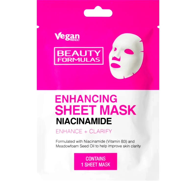 Beauty Formulas Beauty Formulas Niacinamide υφασμάτινη μάσκα θρέψης 1 τμχ