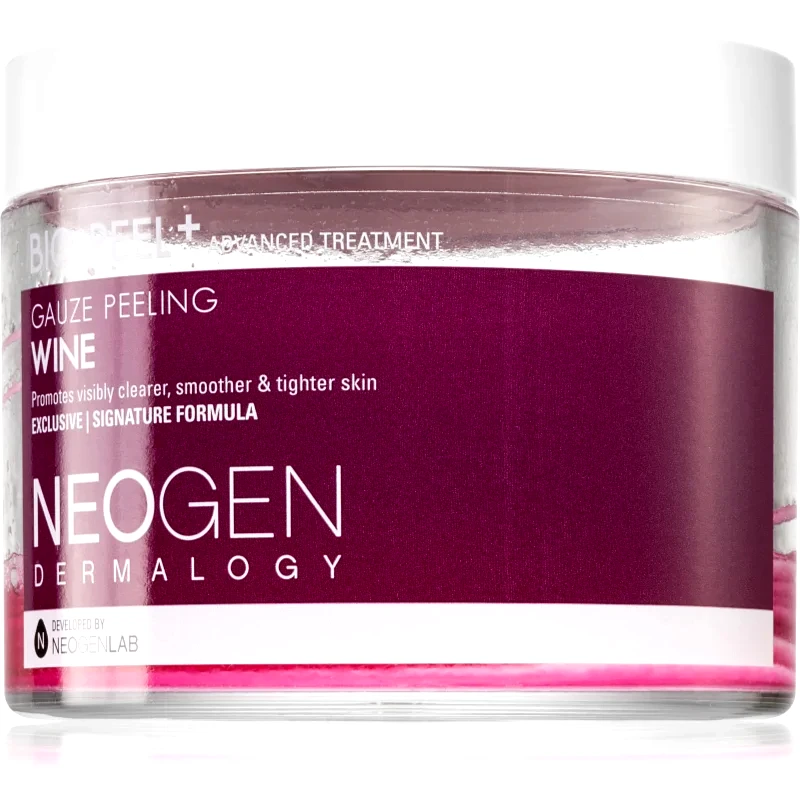 Neogen Dermalogy Neogen Dermalogy Bio-Peel+ Gauze Peeling Wine απολεπιστικά ταμπόν προσώπου για την ελαχιστοποίηση των πόρων 30 τμχ