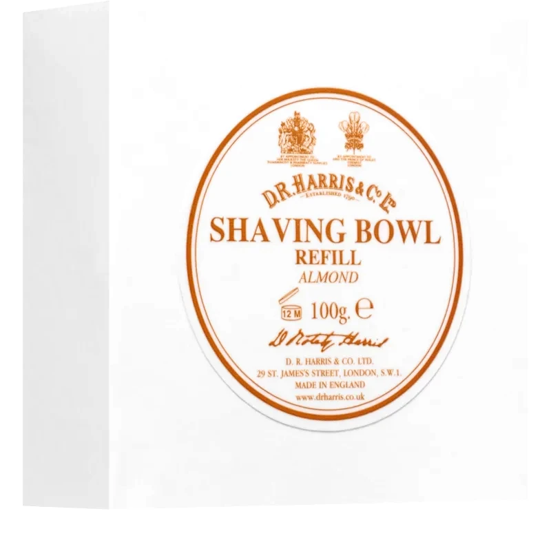 D.R. Harris D.R. Harris Shawing Bowl Refill Σαπούνι ξυρίσματος ανταλλακτικό Almond 100 γρ