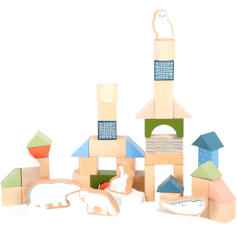 Small foot Small foot Wooden Building Blocks Dino κύβοι από ξύλο 12 m+ 20 τμχ