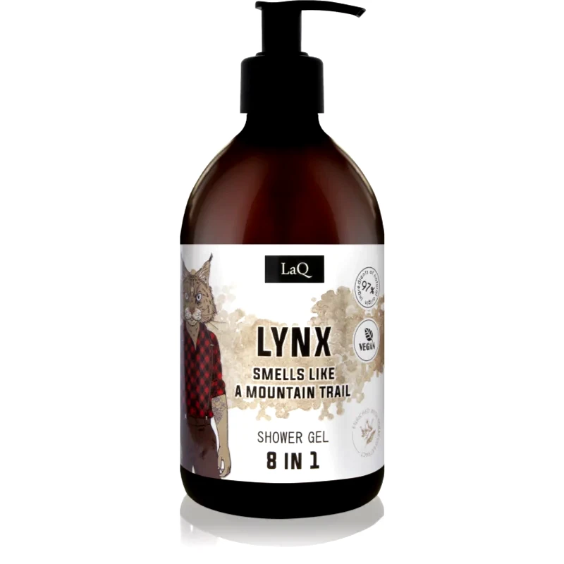LaQ LaQ Lynx From Mountain φρέσκο τζελ για ντους 8 σε 1 500 ml