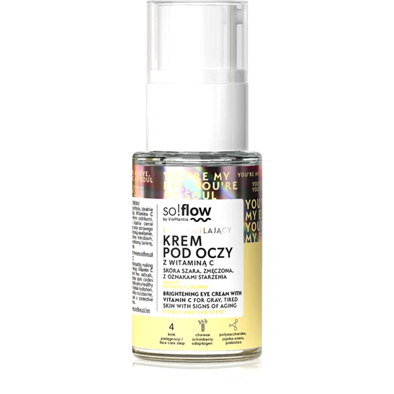 so!flow so!flow Brightening Eye Cream With Vitamin C κρέμα αποτοξίνωσης και λάμψης για την περιοχή των ματιών με βιταμίνη C 15 ml