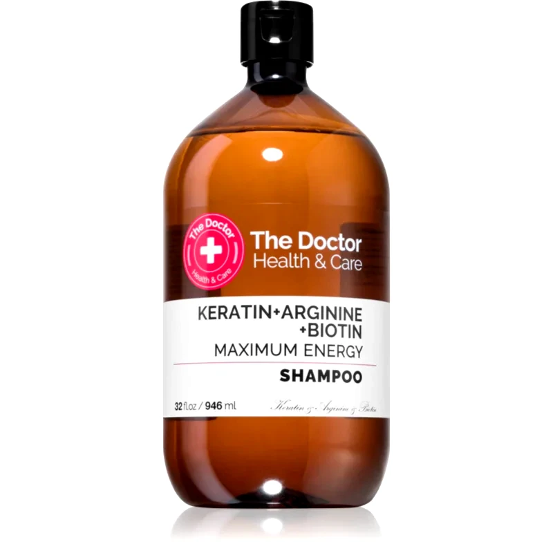 The Doctor The Doctor Keratin + Arginine + Biotin Maximum Energy σαμπουάν κερατίνης για την ενίσχυση και λάμψη μαλλιών 946 ml