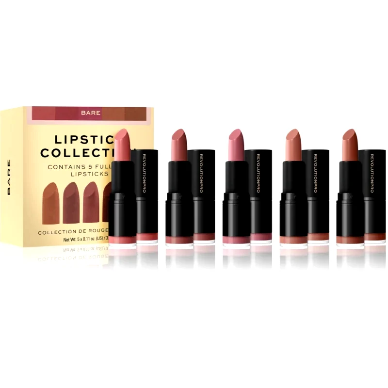 Revolution PRO Revolution PRO Lipstick Collection Σετ κραγιόν απόχρωση Bare 5 τμχ