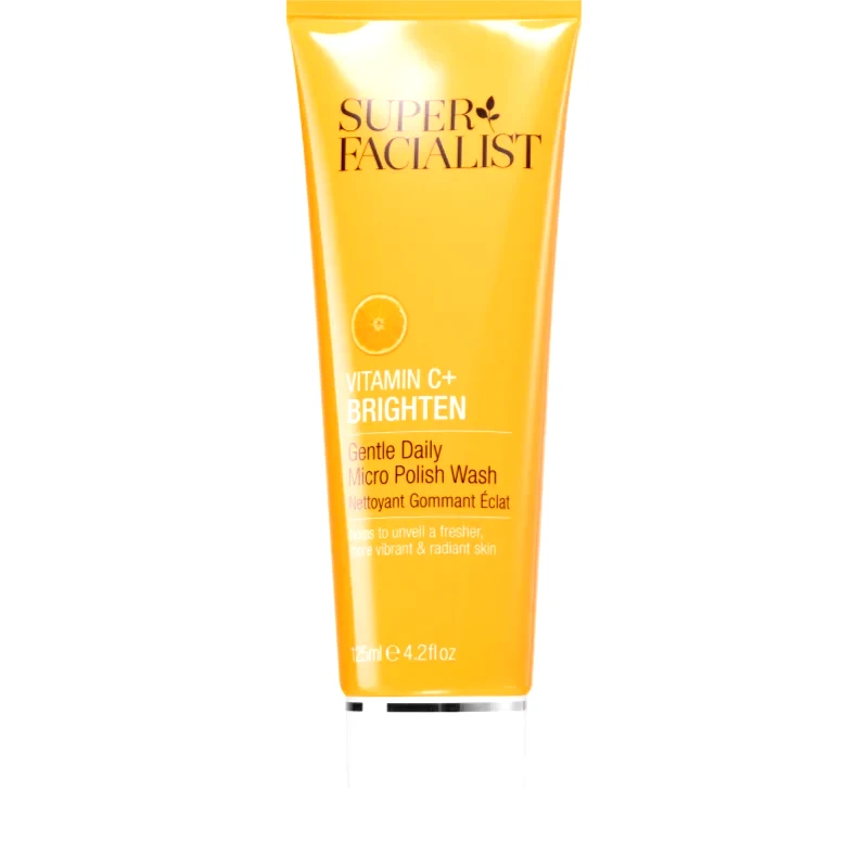 Super Facialist Super Facialist Vitamin C+ Brighten λαμπρυντική απολέπιση Για πρόσωπο, λαιμό και ντεκολτέ 125 ml