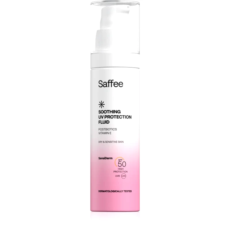 Saffee Saffee SensiDerm Soothing UV Protection Fluid προστετυτικό υγρό για ξηρή και ευαίσθητη επιδερμίδα SPF 50 50 ml