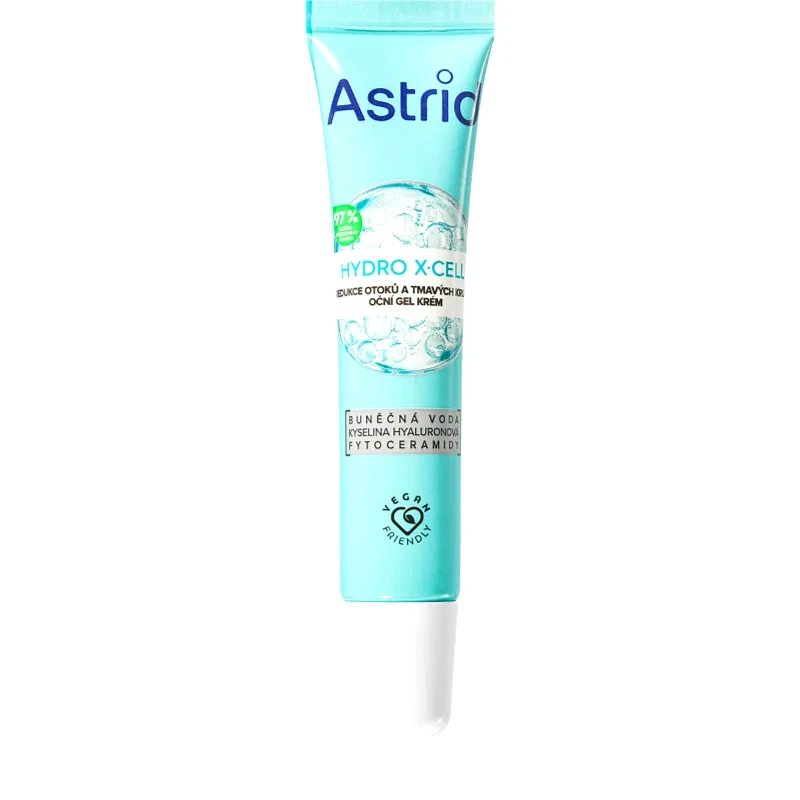 Astrid Astrid Hydro X-Cell κρέμα τζελ ματιών για την αντιμετώπιση του πρηξίματος και των μαύρων κύκλων 15 ml