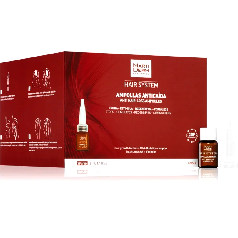 MartiDerm MartiDerm Hair System Anti Hair-Loss Ampoules αμπούλα ενάντια στη τριχόπτωση 28 τμχ
