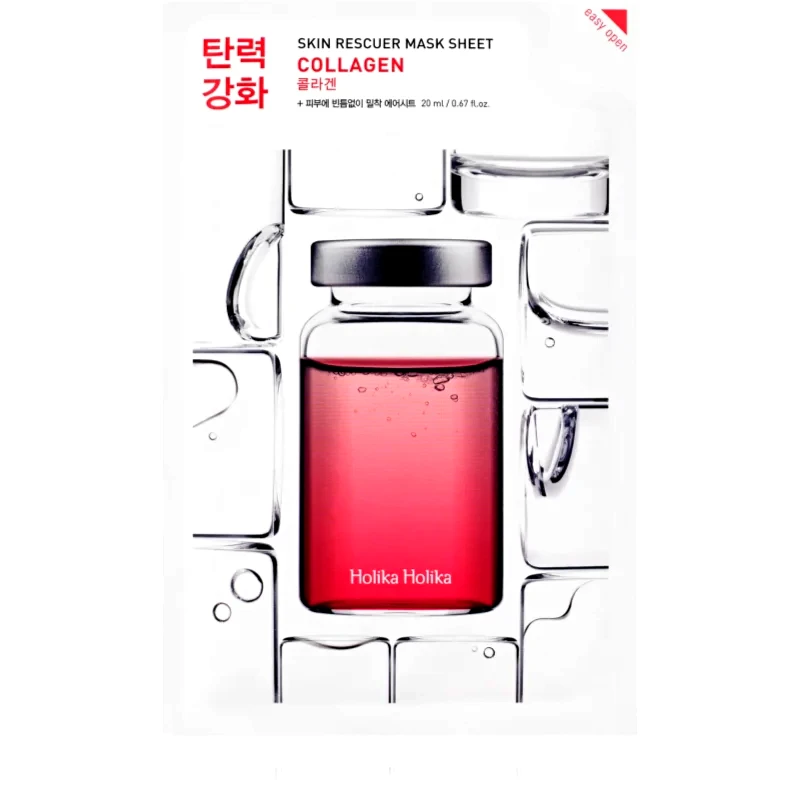 Holika Holika Holika Holika Skin Rescuer Collagen φύλλο μάσκας με συσφικτική επίδραση με κολαγόνο 20 ml