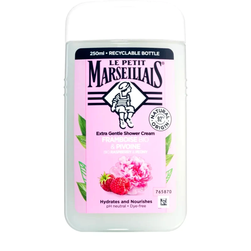 Le Petit Marseillais Le Petit Marseillais Raspberry BIO & Peony κρεμώδες τζελ για ντους 250 ml