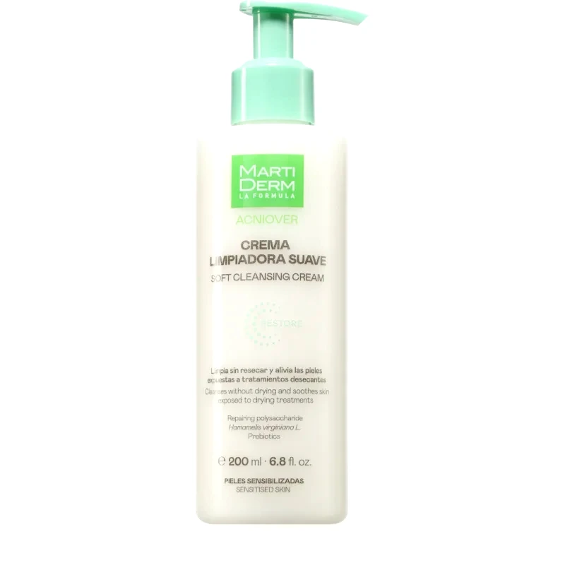 MartiDerm MartiDerm Acniover Soft Cleansing Cream Κρέμα καθαρισμού για ευαίσθητη επιδερμίδα με τάση για ακμή 200 ml