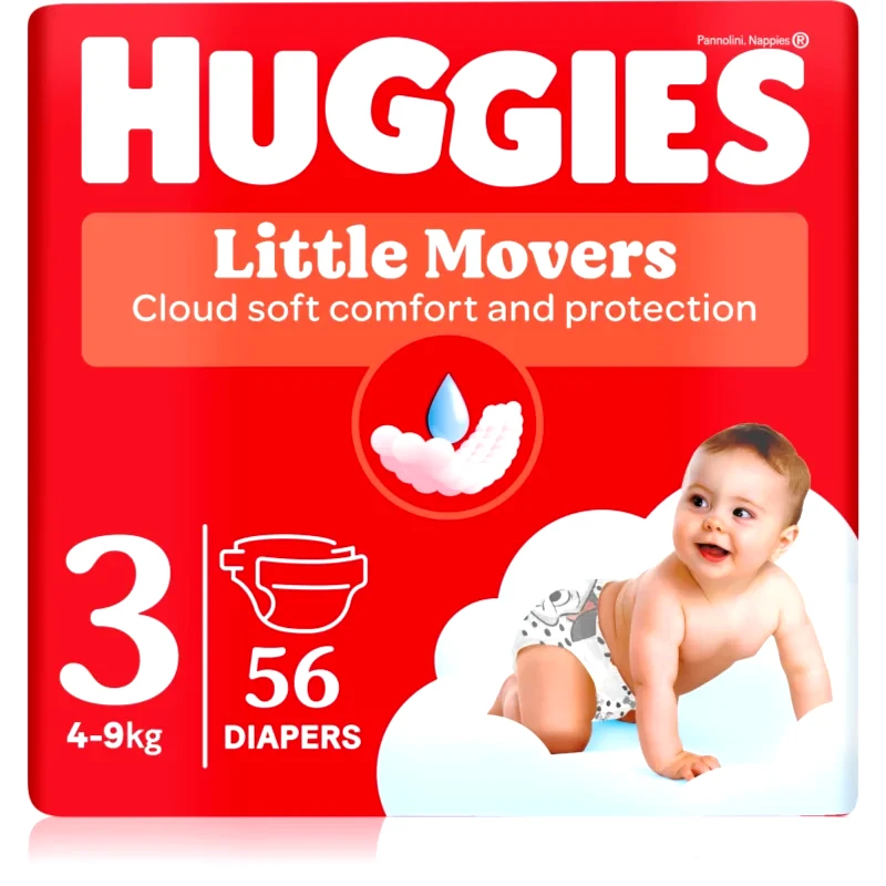 Huggies Huggies Little Movers Ultra Comfort πάνες μίας χρήσης Jumbo 4 - 9 kg 56 kg
