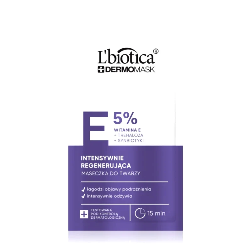 L’biotica L’biotica DermoMask E 5% εντατικά αναγεννητική μάσκα για το πρόσωπο 8 ml