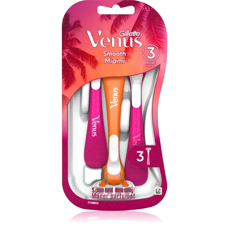 Gillette Gillette Venus Smooth Miami μιας χρήσεως ξυραφάκια για γυναίκες 3 τμχ