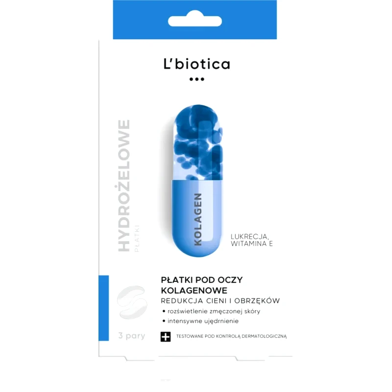L’biotica L’biotica Masks μάσκα κολλαγόνου για περιοχή γύρω απο τα μάτια για την αντιμετώπιση του πρηξίματος και των μαύρων κύκλων 3 x 2 τμχ