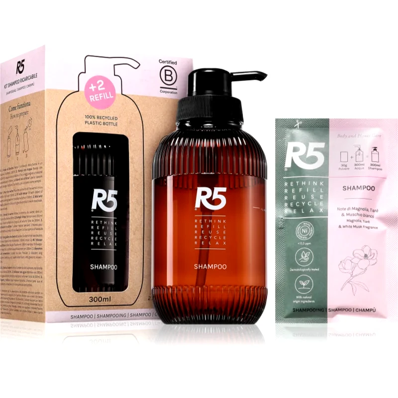 R5 R5 Shampoo σαμπουάν + ανταλλακτικό για γέμιισμα