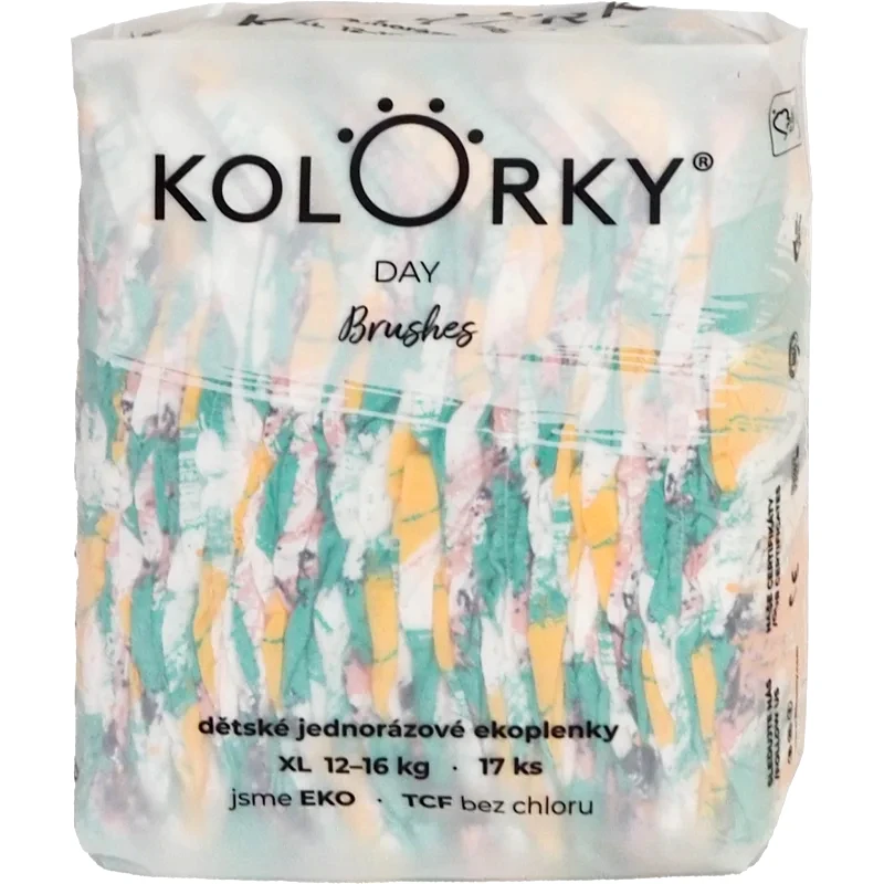 Kolorky Kolorky Day Brushes πάνες μιας χρήσης ECO μέγεθος XL 12-16 Kg 17 τμχ