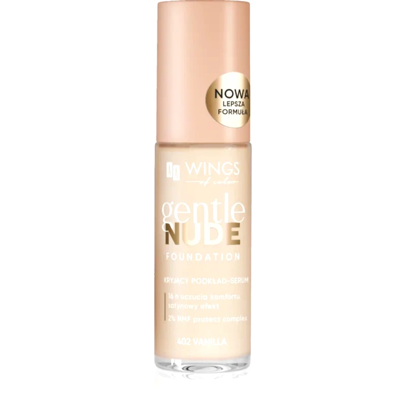 AA Wings of Color AA Wings of Color Gentle Nude Foundation υγρό μεικ απ με ενυδατικό αποτέλεσμα απόχρωση 402 Vanilla 30 ml