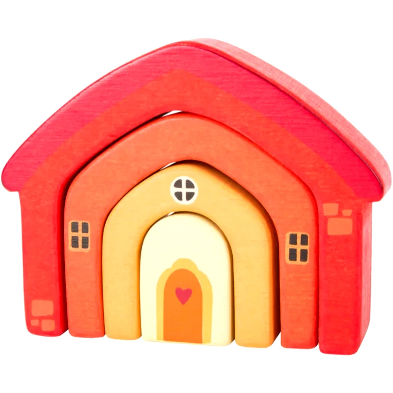 Small foot Small foot Wooden Building Blocks House παιχνίδι δραστηριοτήτων από ξύλο 12 m+ 4 τμχ