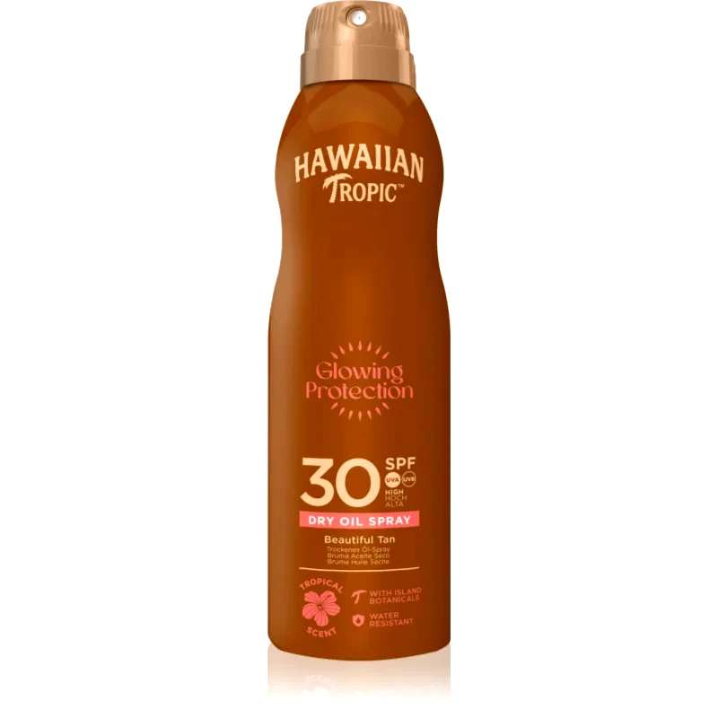 Hawaiian Tropic Hawaiian Tropic Glowing Protection Dry Oil Spray ξηρό αντηλιακό λάδι σε σπρέι SPF 30 180 ml