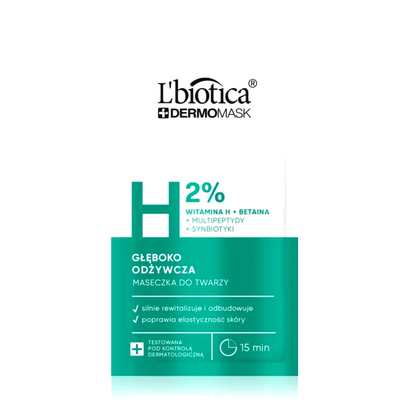 L’biotica L’biotica DermoMask H 2% βαθιά θρεπτική μάσκα για το πρόσωπο 8 ml