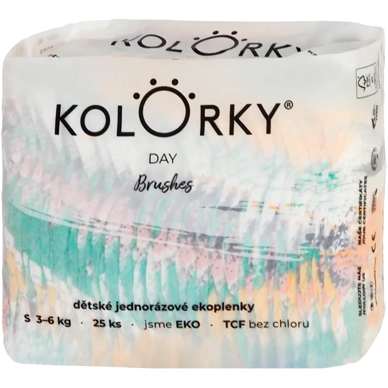 Kolorky Kolorky Day Brushes πάνες μιας χρήσης ECO μέγεθος S 3-6 Kg 25 τμχ