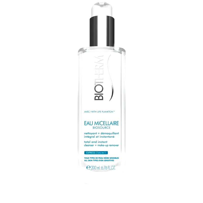 Biotherm Biotherm Biosource Eau Micellaire μικυλλιακό καθαριστικό νερό για όλους τους τύπους επιδερμίδας ακόμα και ευαίσθητης 200 ml