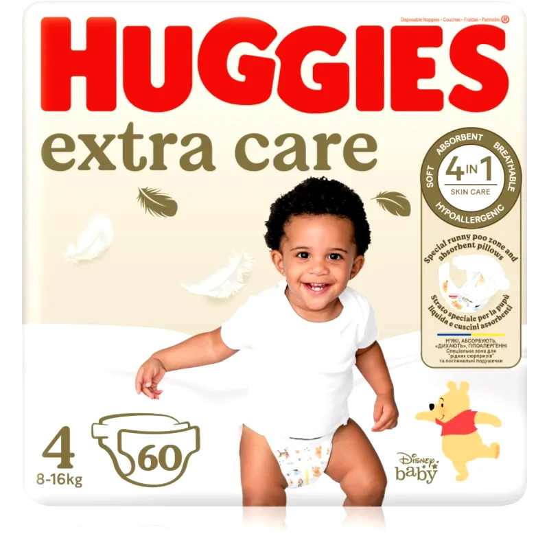 Huggies Huggies Extra Care Size 4 πάνες μίας χρήσης 8-16 kg 60 τμχ