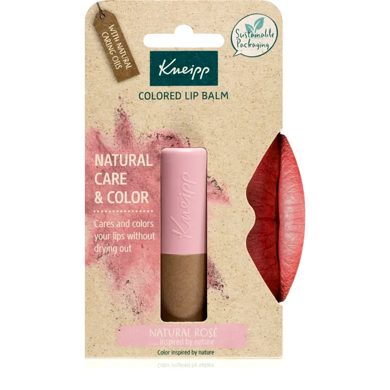 Kneipp Kneipp Natural Care & Color βάλσαμο για τα χείλη με χρώμα απόχρωση Natural Rosé 3.5 γρ