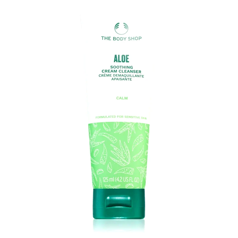 The Body Shop The Body Shop Aloe Soothing Cream Cleanser γαλάκτωμα καθαρισμού για να καταπραύνει την επιδερμίδα πρόσωπου 125 ml