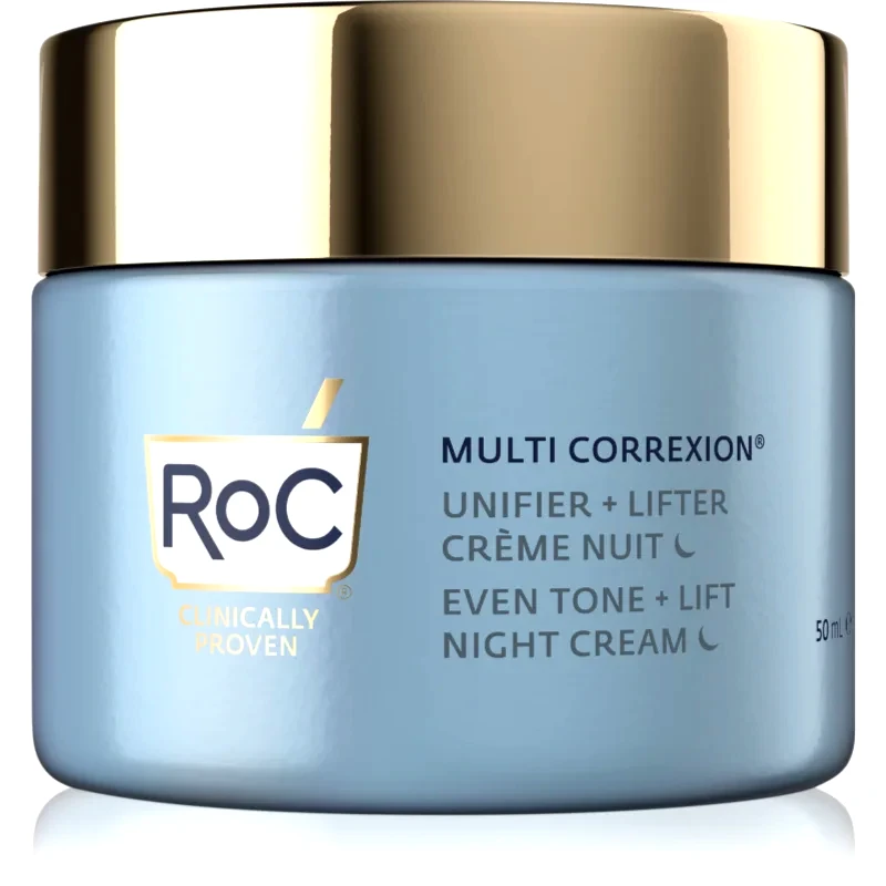 RoC RoC Multi Correxion Even Tone + Lift λαμπρυντική κρέμα νύχτας για ενοποίηση τόνου της απόχρωσης δέρματος 50 ml