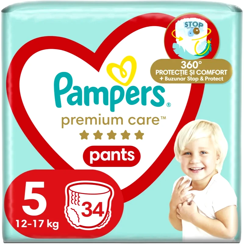 Pampers Pampers Premium Care Pants Size 5 πάνα - βρακάκι μιας χρήσης 12-17 kg 34 τμχ