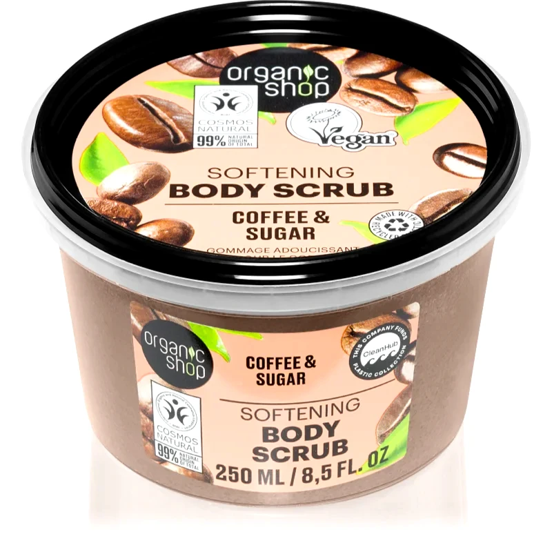 Organic Shop Organic Shop Organic Coffee & Sugar απολέπιση σώματος με καφέ 250 ml
