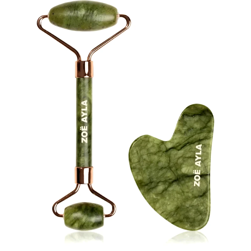 Zoë Ayla Zoë Ayla Jade Facial Roller And Gua Sha Tool σετ δώρου για το πρόσωπο 1 τμχ