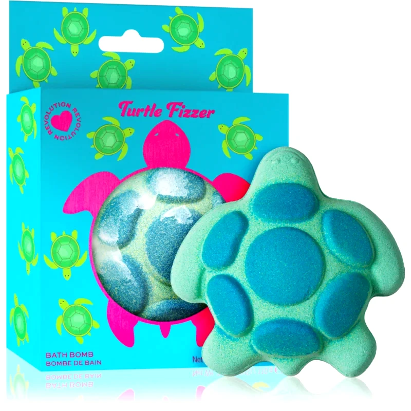 I Heart Revolution I Heart Revolution Bath Fizzer Turtle βόμβα μπάνιου με άρωμα Citrus & Green apple 110 γρ