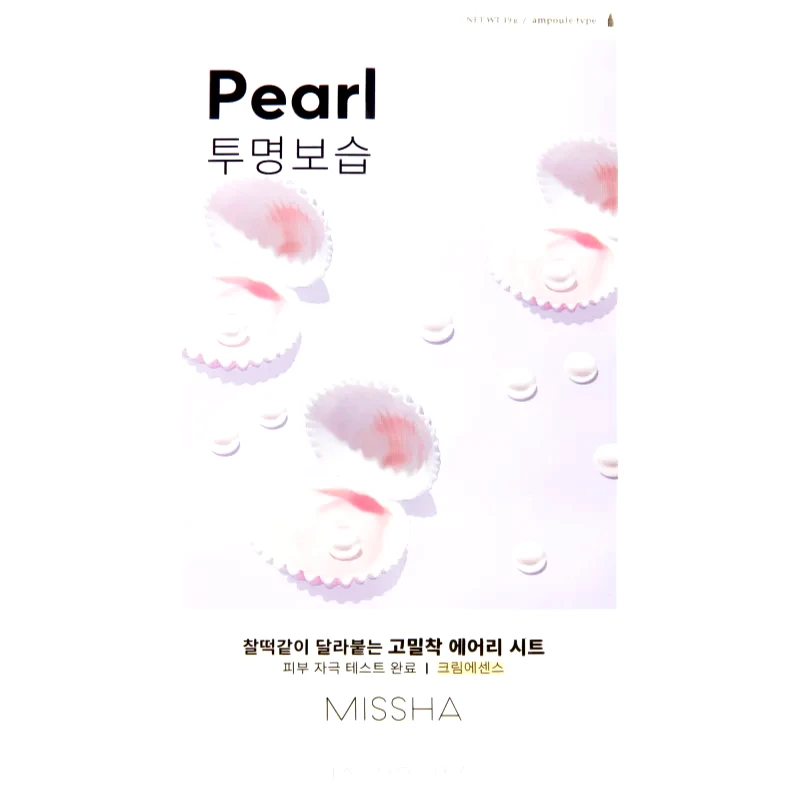 Missha Missha Airy Fit Pearl φύλλο μάσκας με επίδραση την φωτεινότητα και ενυδάτωση 19 γρ